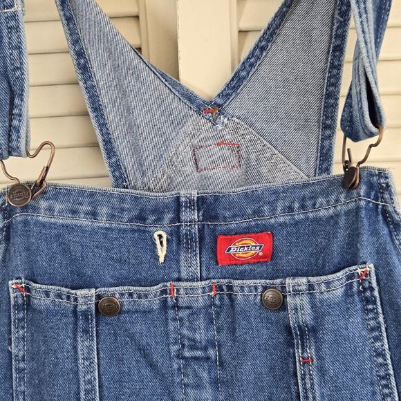 Dickies Bib Overalls Men's Size 36 X 34 Jean Denim Medium Wash Workwear - Picture 10 of 16